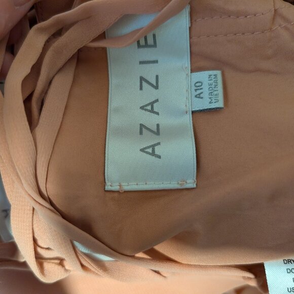 Azazie Aaida Dress - Coral, Chiffon - Picture 2 of 2